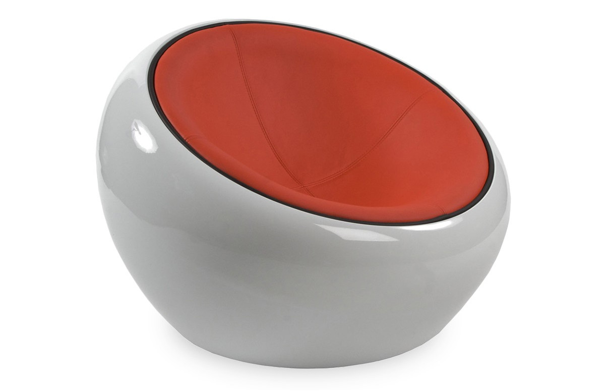 Fauteuil Design Blanc/Rouge