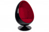 Fauteuil Design Oeuf Noir/Rouge