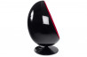 Fauteuil Design Oeuf Noir/Rouge