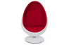 Fauteuil Design Oeuf Blanc/Rouge