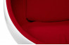 Fauteuil Design Oeuf Blanc/Rouge