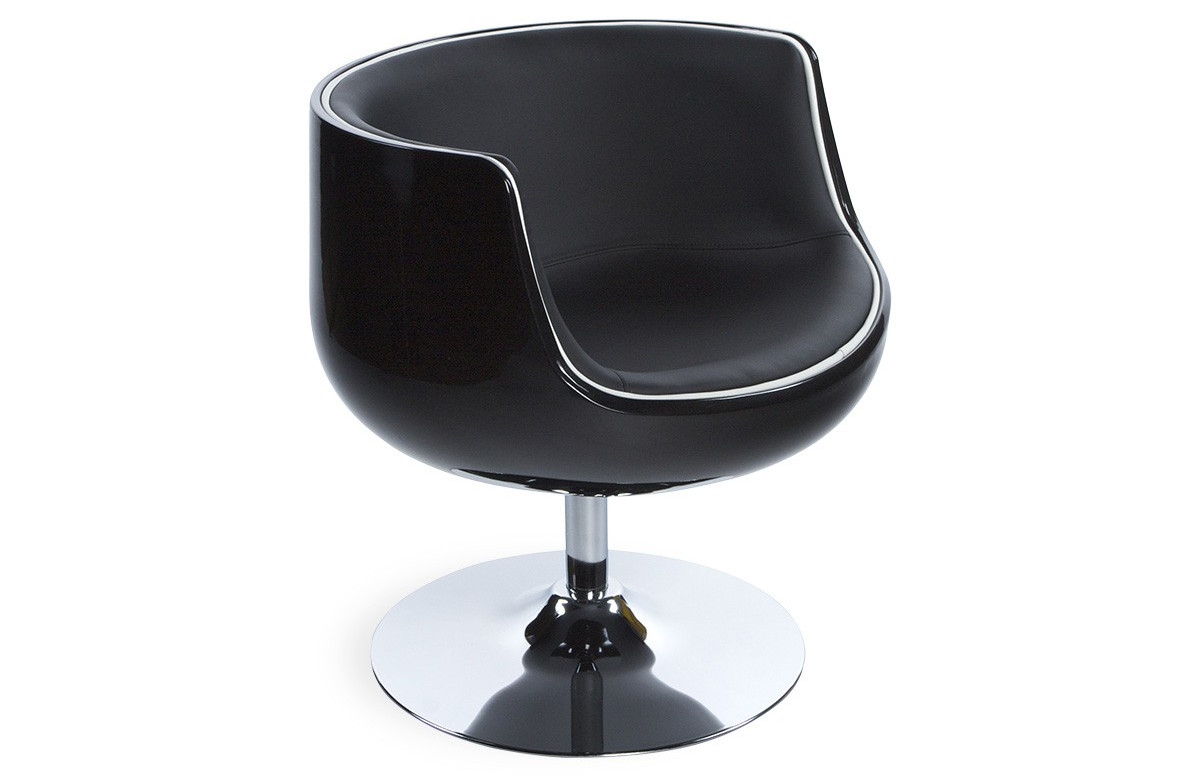 Siege Design Rond Noir/Noir