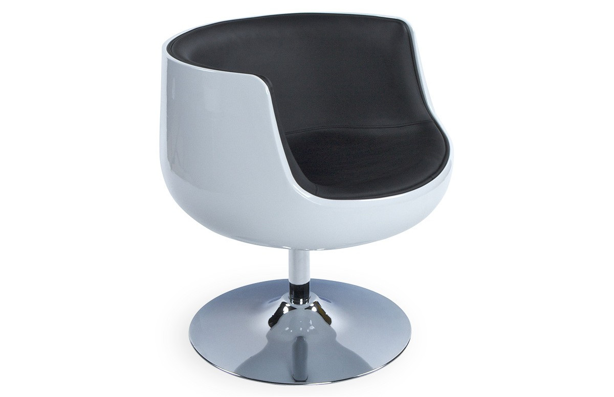 Siege Design Rond Blanc/Noir