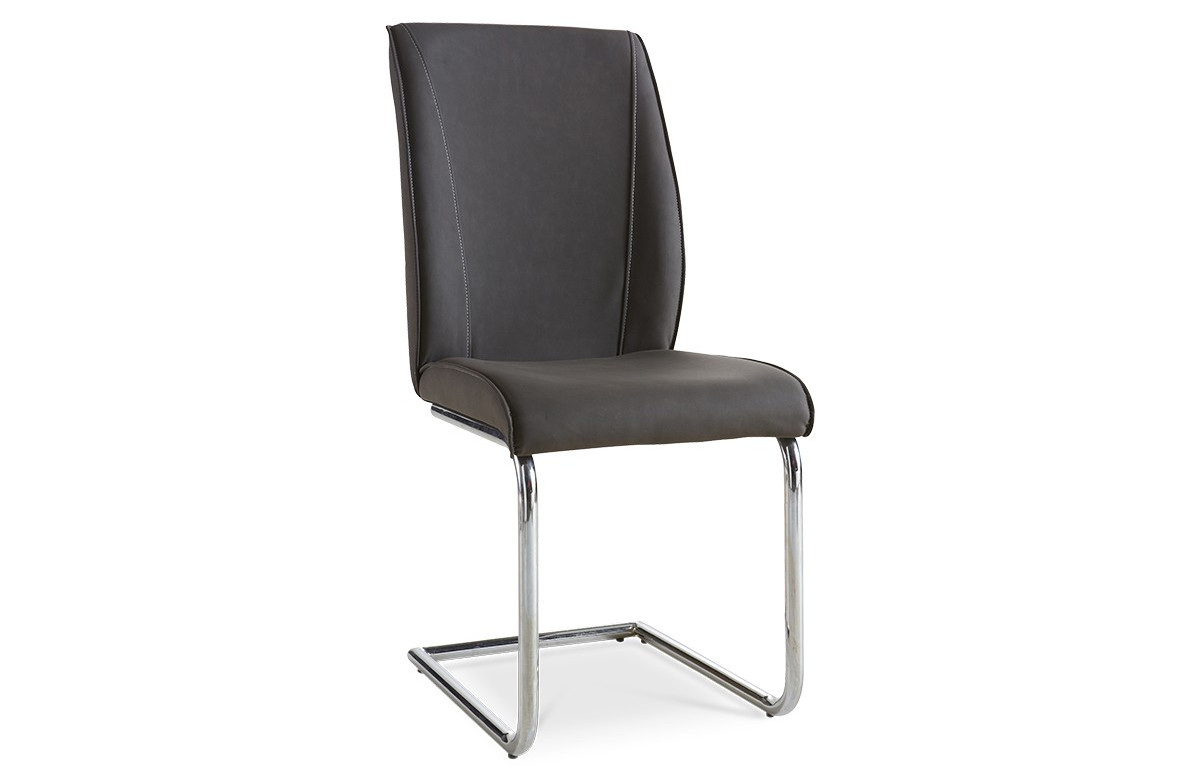 Lot de 2 chaises de sejour couleur taupe