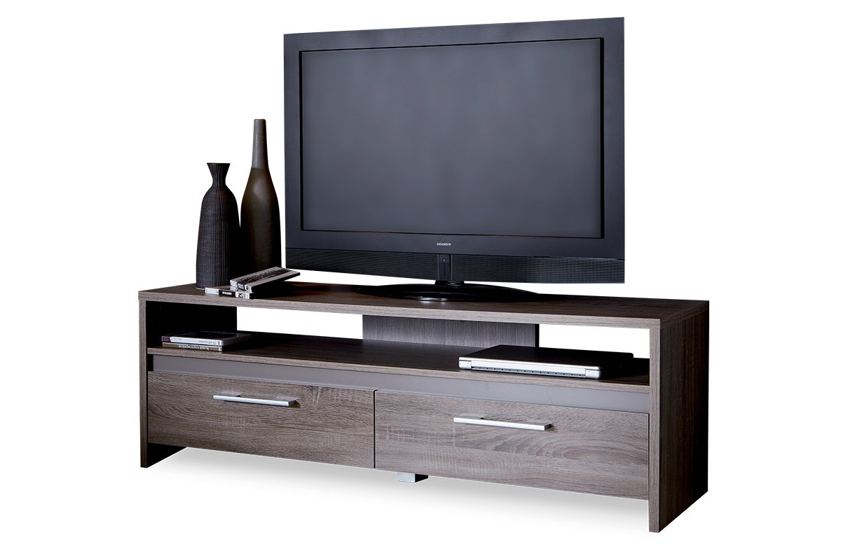 Banc TV 139cm couleur chêne foncé