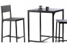 Ensemble d'une table et 2 chaises noires