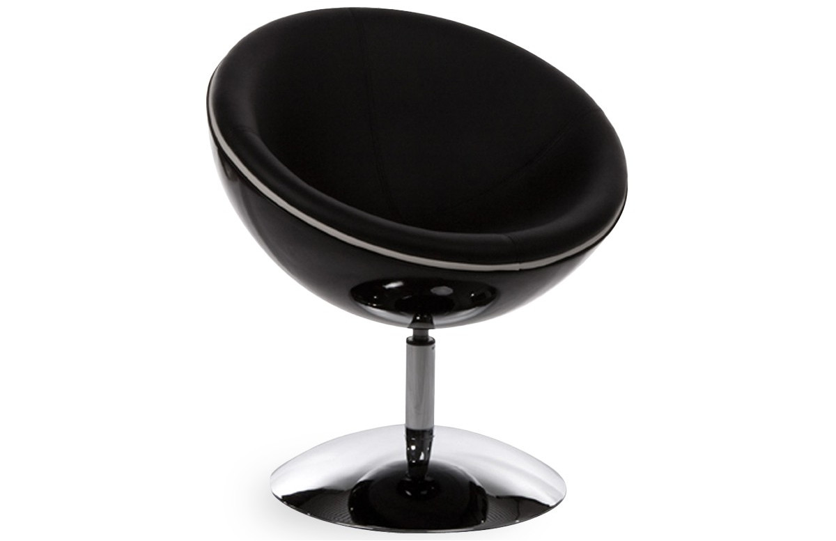 Fauteuil Design Boule Noir/Noir