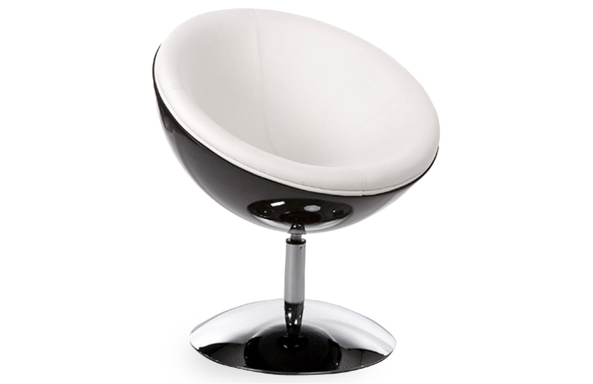 Fauteuil Design Boule Noir/Blanc