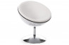 Fauteuil Design Boule Blanc/Blanc