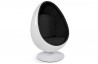 Fauteuil Design Oeuf Blanc/Noir