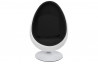 Fauteuil Design Oeuf Blanc/Noir