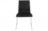 Chaise design noire en similicuir