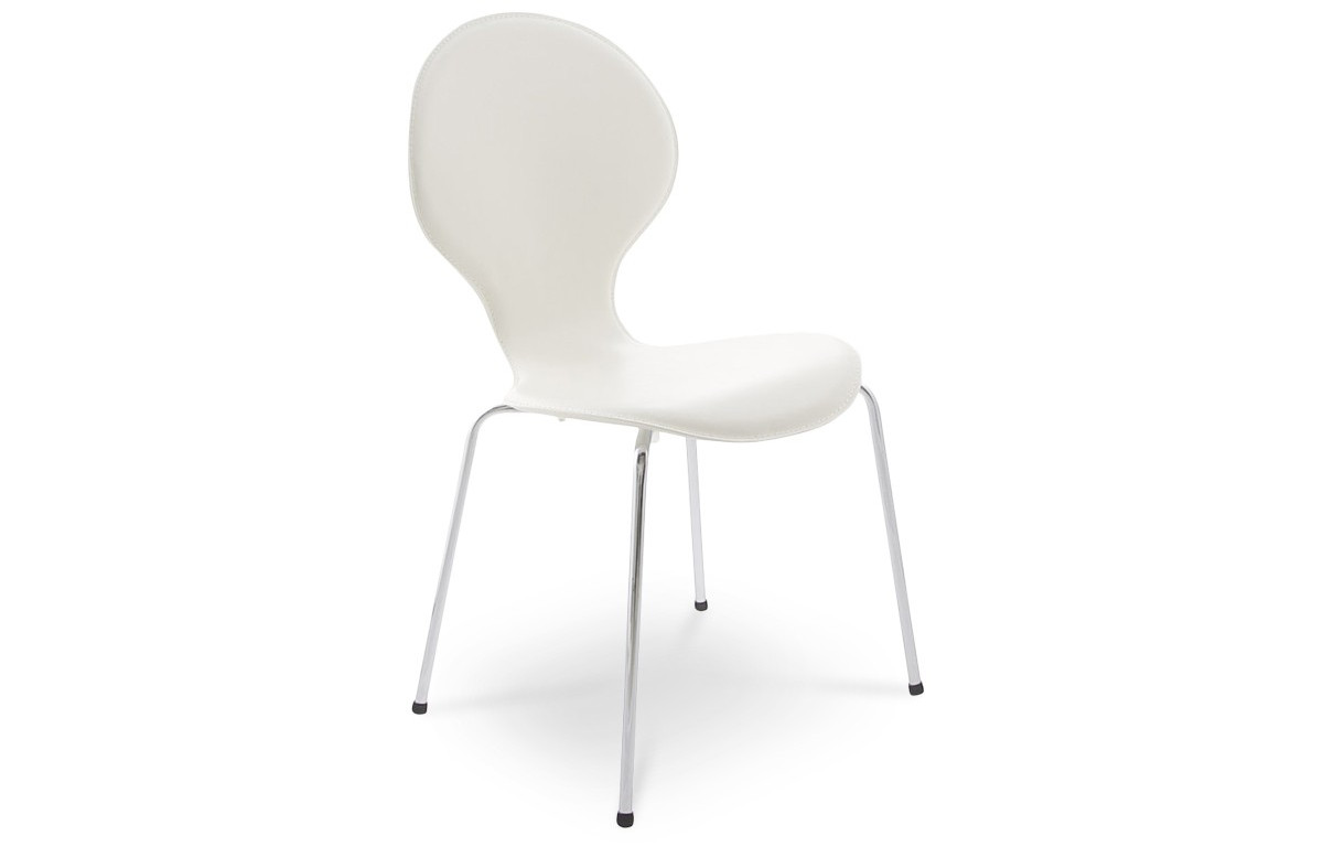 Chaise Design Simili cuir creme