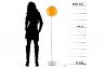 Lampadaire design orange