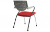 Chaise de bureau design Gris/Rouge