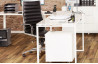 Bureau d'angle design blanc