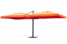 Parasol double en aluminium orange