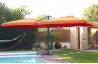 Parasol double en aluminium orange