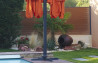 Parasol double en aluminium orange