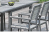 Salon de jardin - Table et 4 chaises acier et composite