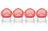 Lot de 4 Chaises rouges
