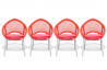 Lot de 4 Chaises rouges