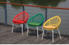 Lot de 4 Chaises rouges