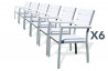 Lot de 6 Fauteuils blancs