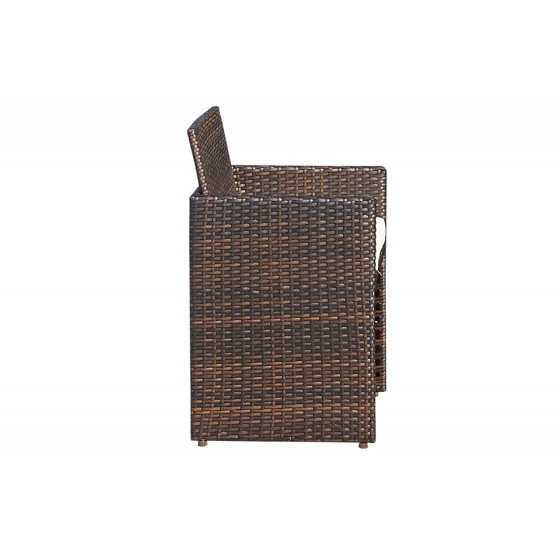 Fauteuil Avec Dossier Rabattable En Resine Tressee Chocolat Le