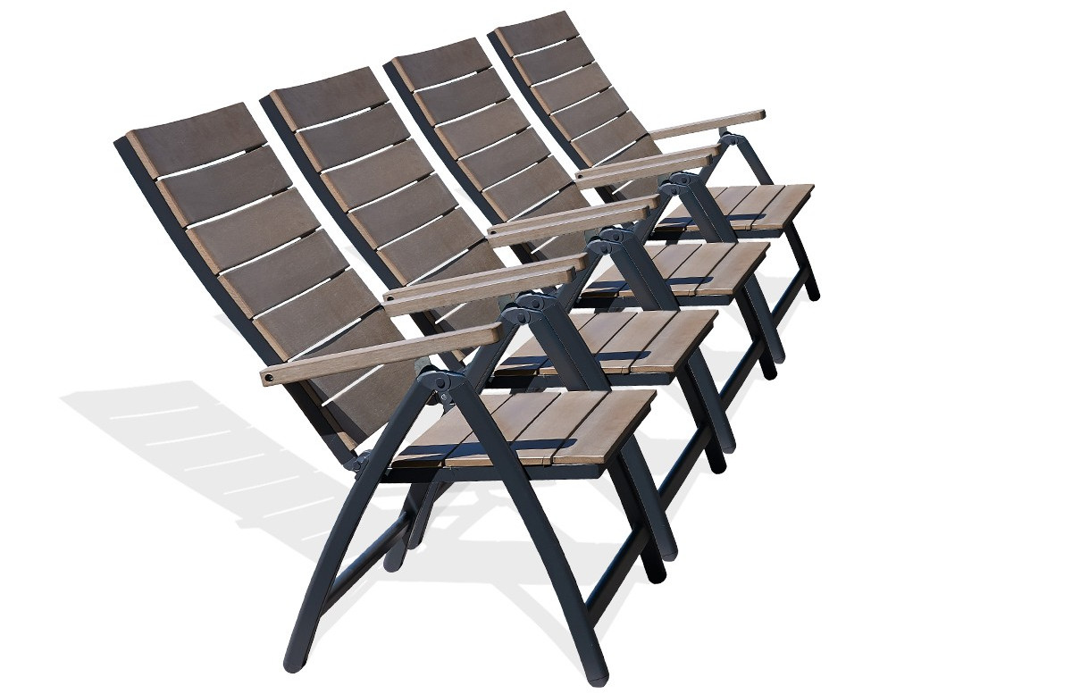 Lot de 4 fauteuils multi-positions