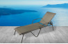 Lot de 2 Bains de soleil café