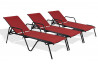 Lot de 3 Bains de soleil corail