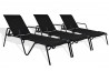 Lot de 3 Bains de soleil noirs