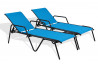 Lot de 2 Bains de soleil turquoise