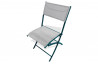 Ensemble table et 6 chaises pliantes aluminium et textilène gris