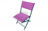 Ensemble table et 6 chaises pliantes aluminium et textilène prune