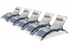 Lot de 5 bains de soleil multi-positions