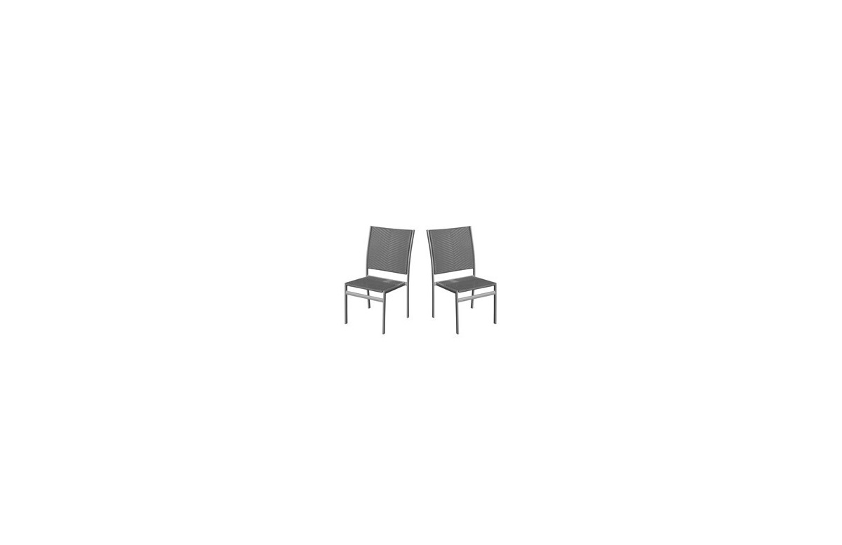 Lot de 2 chaises grises Lot de 2 chaises grises