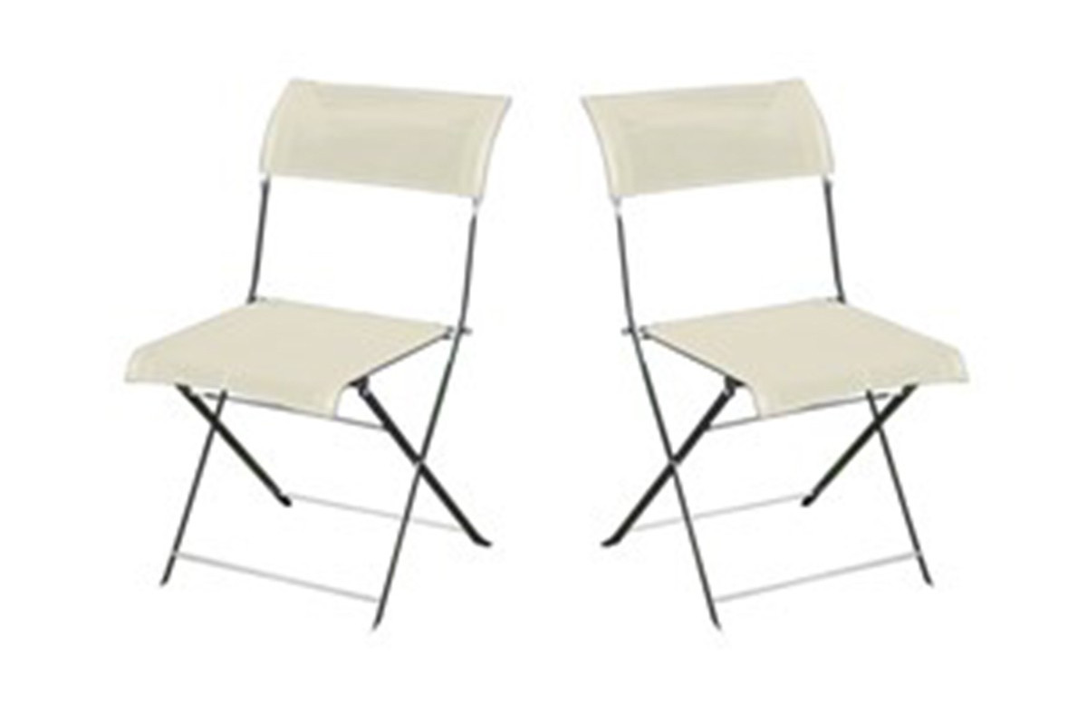 Lot de 2 chaises grises/ecrues