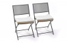 Lot de 2 chaises pliantes perforées