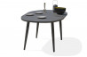 Table ovale en aluminium beige