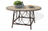 Table salon de jardin ronde 4 personnes en imitation bambou DCB Garden USHUAIA