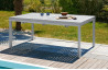 Table aluminium 10-12 places gris galet