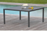 Table carré en aluminium gris anthracite