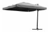 Parasol de jardin déporté inclinable 3x3 carré DCB Garden GRIS