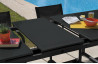 Ensemble table verre et fauteuils de jardin avec rallonge 6 personnes DCB Garden MIAMI