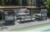 Salon de jardin design bas en aluminium DCB Garden 4 places BARCELONA