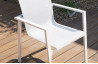 Ensemble table et chaises de jardin en alu + plateau aluminium 6 personnes DCB Garden blanc