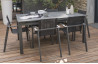 Table de jardin extensible en aluminium et verre pour 8 personnes DCB Garden MIAMI