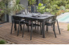 Table de jardin extensible en aluminium et verre pour 8 personnes DCB Garden MIAMI